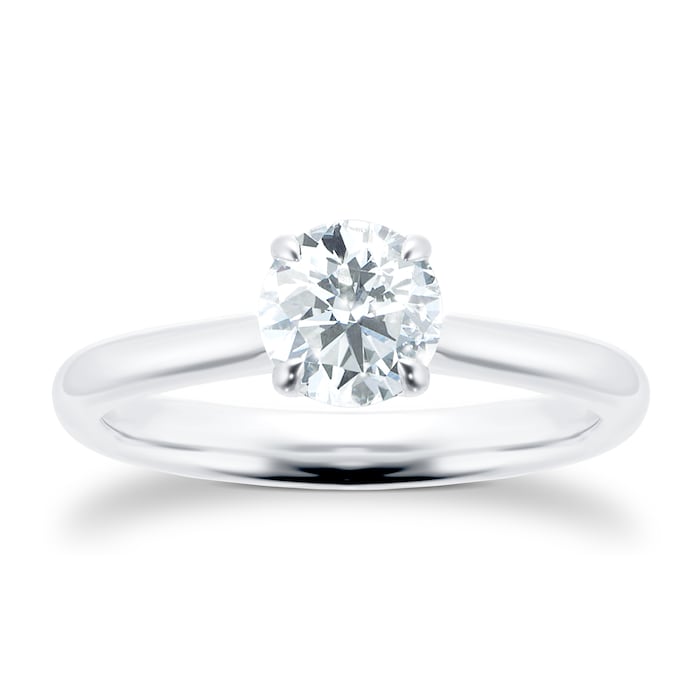 Mayors Platinum 1.00ct Round Engagement Ring - Ring Size 6