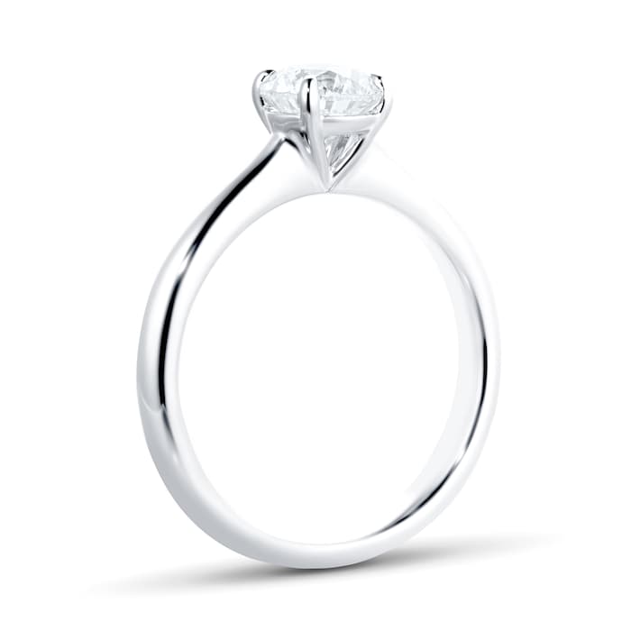 Mayors Platinum 1.00ct Round Engagement Ring - Ring Size 5