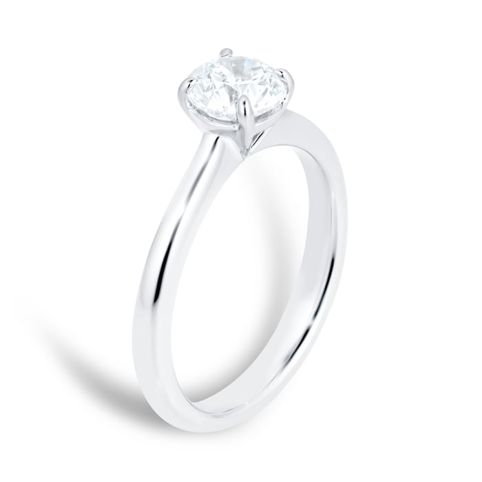 Mayors Platinum 1.00ct Round Engagement Ring - Ring Size 6