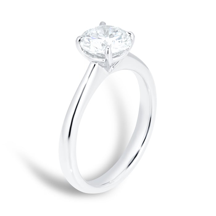 Mayors Platinum 1.50ct Round Engagement Ring (H/SI1)