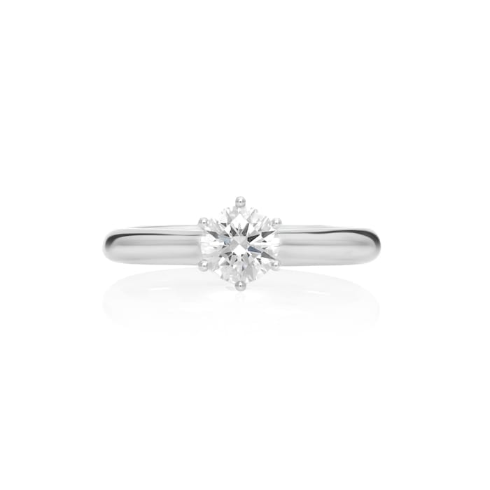 Mayors Platinum 0.50ct Round Engagement Ring (H/SI1)