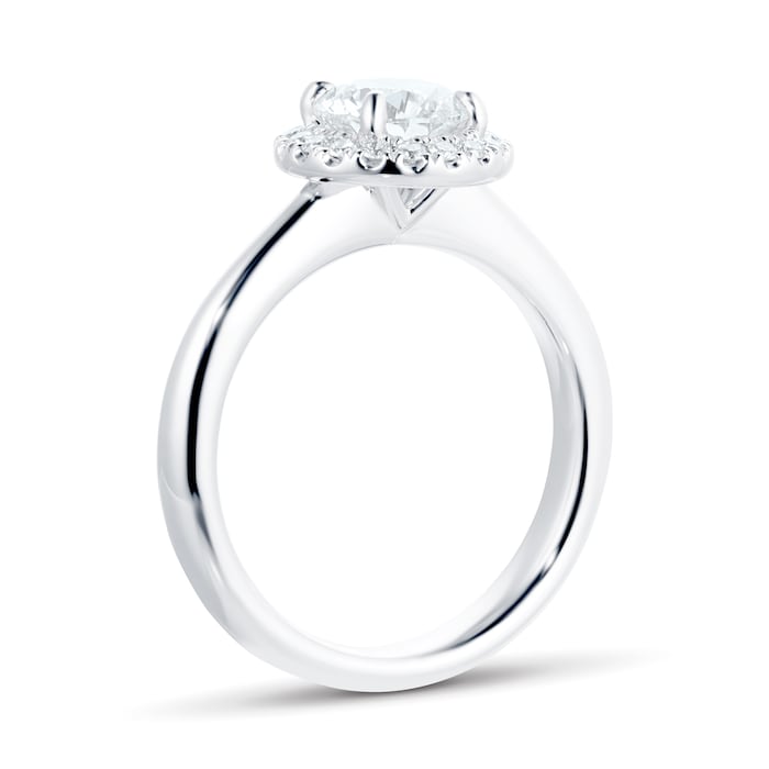 Mayors Platinum 1.45ct Round Halo Engagement Ring (H/SI1)