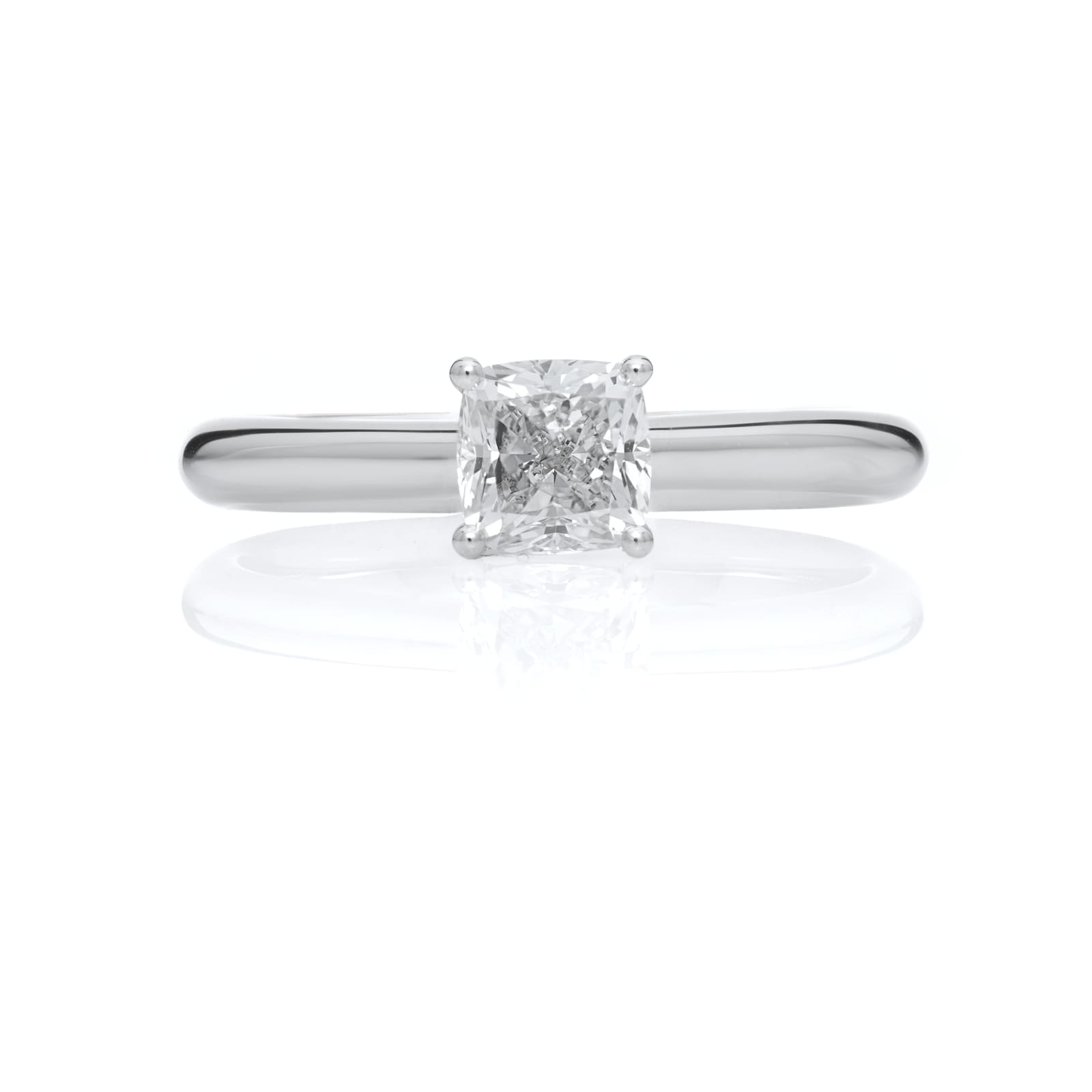 Mayors Platinum 0.70ct Cushion Engagement Ring - Ring Size 4.5