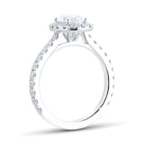 Mayors Platinum 1.66ct Oval Halo Engagement Ring (H/SI1)