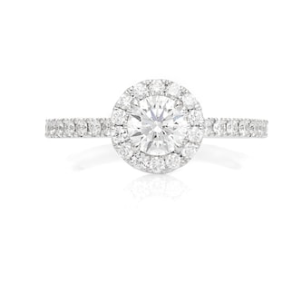 Mayors Platinum 0.95ct Round Halo Engagement Ring (H/SI1) Mayors Platinum 0.95ct Round Halo Engagement Ring (H/SI1)