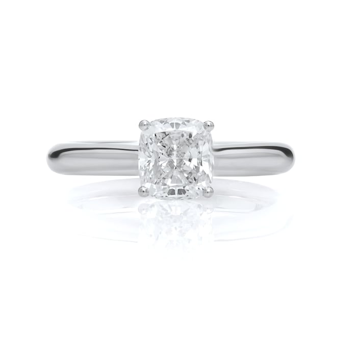 Mayors Platinum 1.00ct Cushion Engagement Ring (H/SI1)