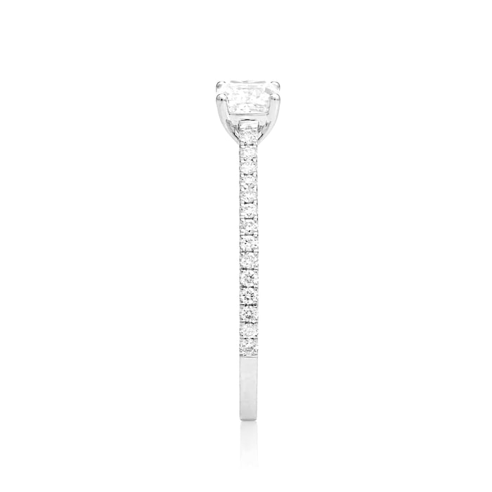 Mayors Platinum 0.70ct Cushion Engagement Ring - Ring Size 5.5