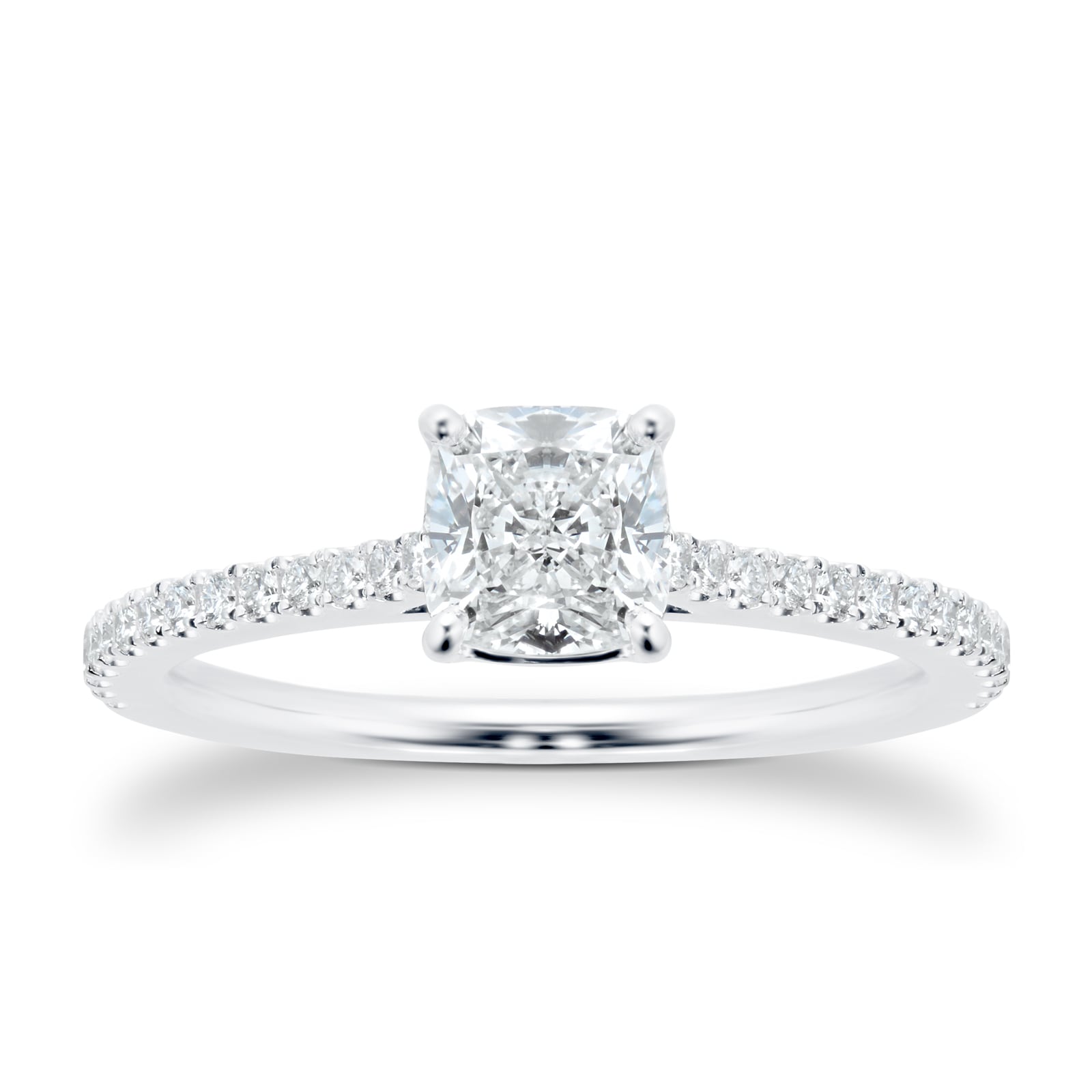 Mayors Platinum 1.00cttw Cushion Engagement Ring (H/SI1)