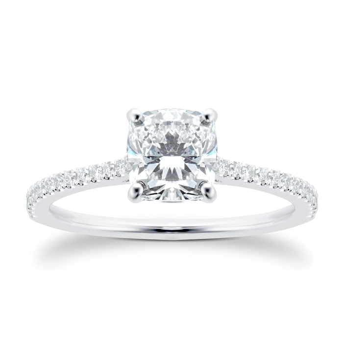 Mayors Platinum 1.35ct Cushion Engagement Ring (H/SI1)