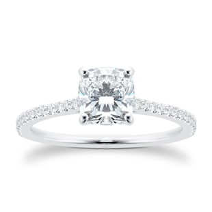 Mayors Platinum 1.35ct Cushion Engagement Ring (H/SI1)