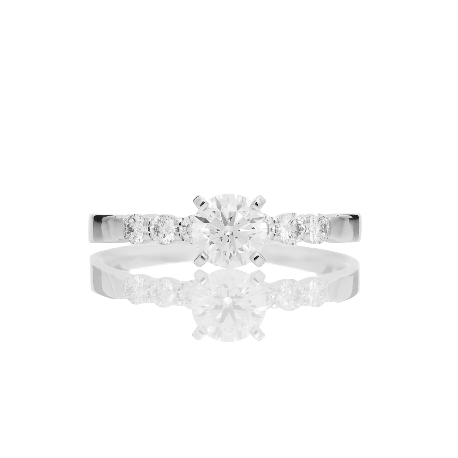 Mayors Platinum 1.00ct Round Engagement Ring (H/SI1)