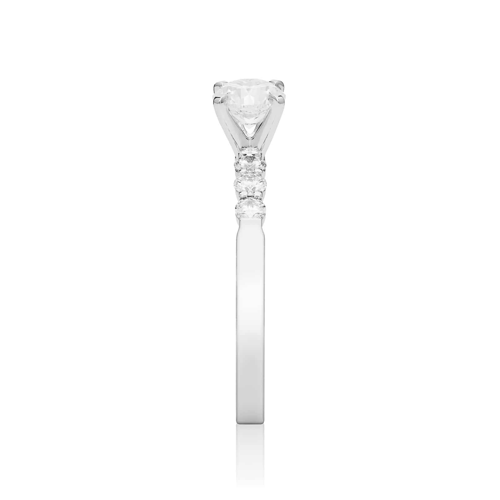 Mayors Platinum 1.00ct Round Engagement Ring (H/SI1)