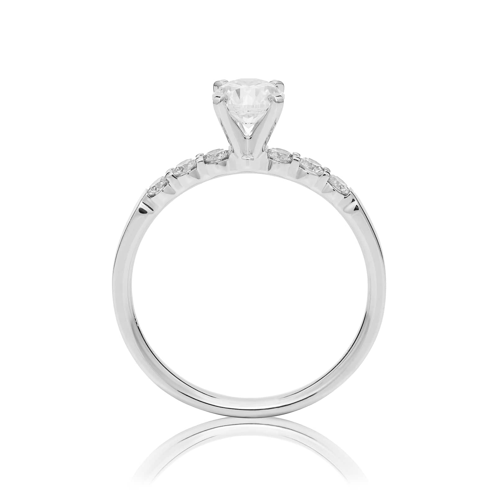Mayors Platinum 1.00ct Round Engagement Ring (H/SI1)