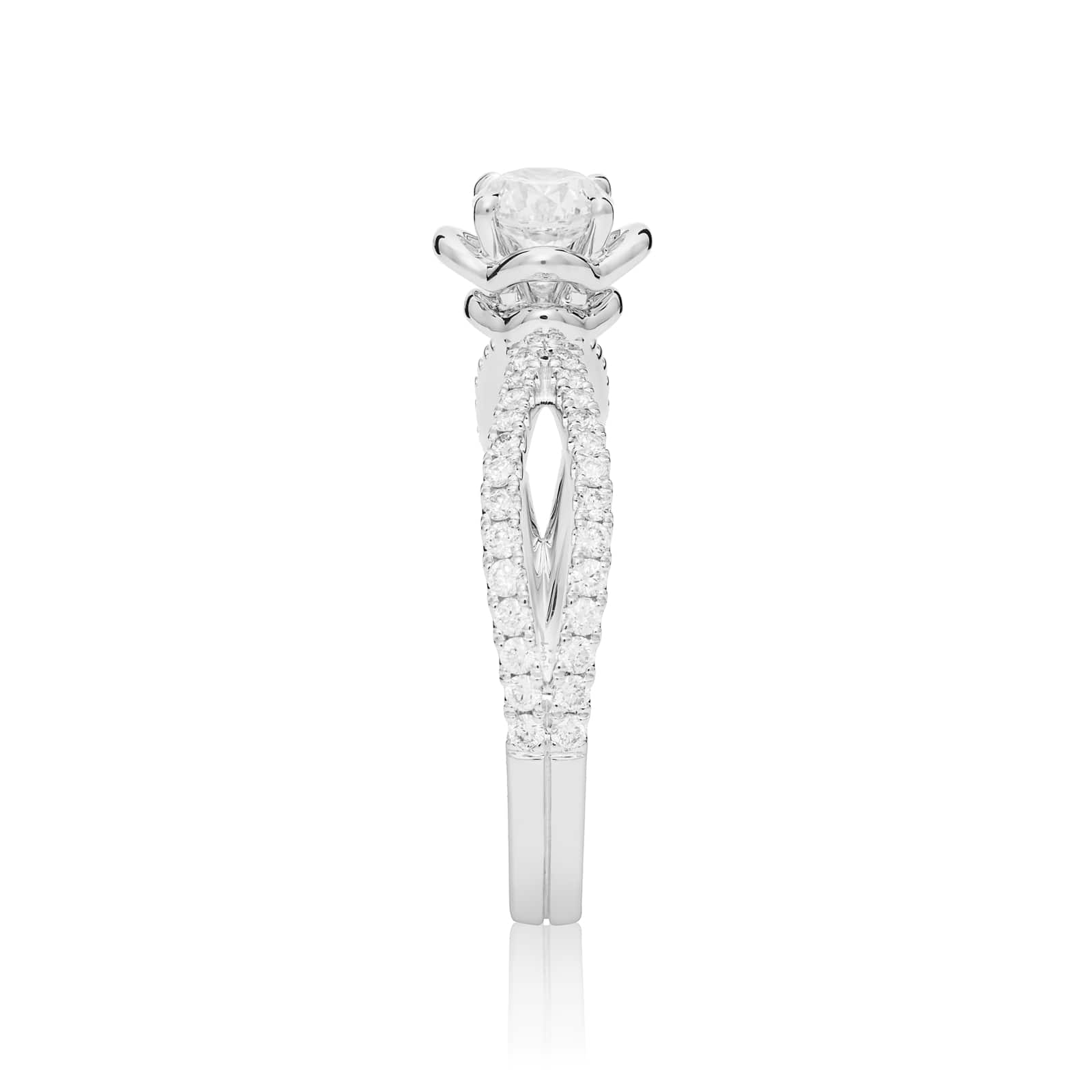 Mayors Platinum 0.85ct Round Diamond Engagement Ring (H/SI1)