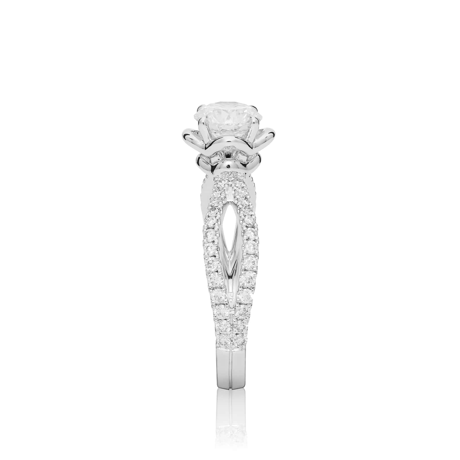 Mayors Platinum 1.07ct Round Diamond Engagement Ring (H/SI1)