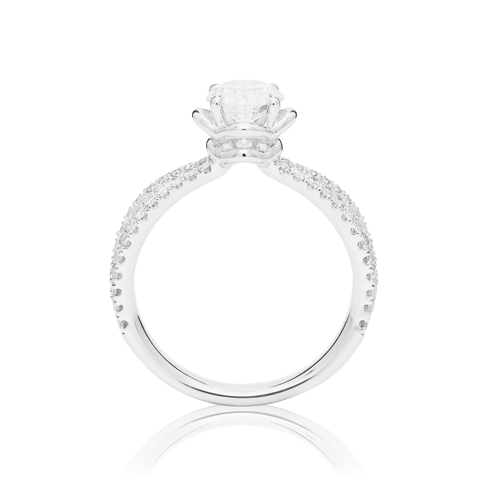 Mayors Platinum 1.07ct Round Diamond Engagement Ring (H/SI1)