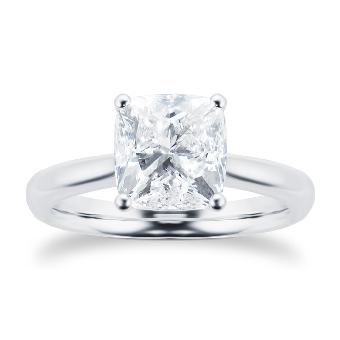 Mayors Platinum 2.50ct Cushion Engagement Ring (H/SI1)