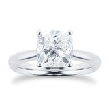 Mayors Platinum 2.50ct Cushion Engagement Ring - Ring Size 4.5