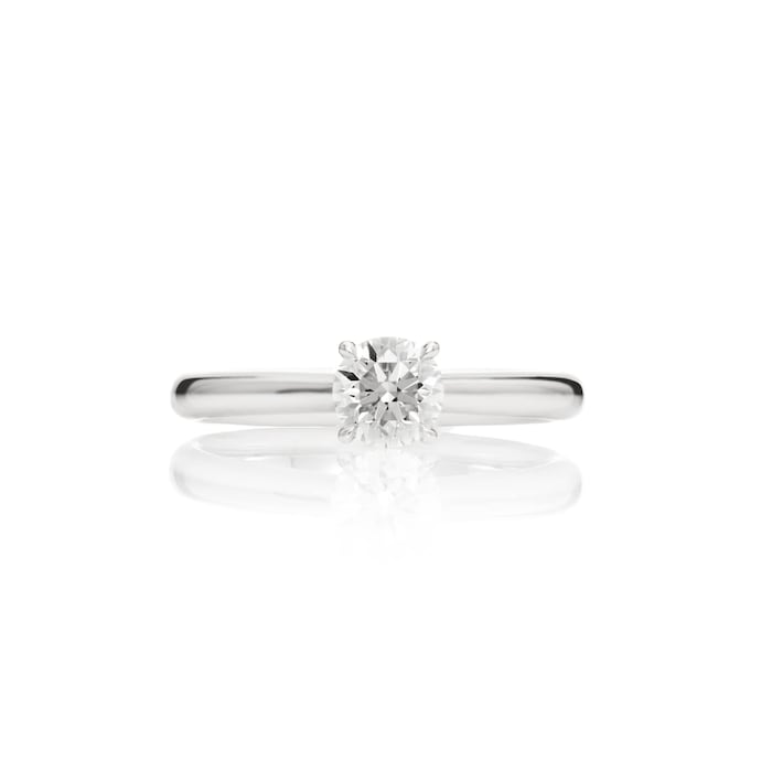 Mayors Platinum 0.50ct Round Engagement Ring (E/SI1)