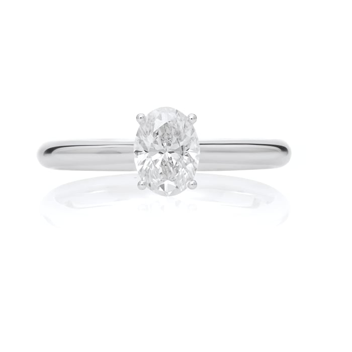 Mayors Platinum 0.70ct Oval Engagement Ring (E/SI1)