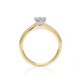 Mayors 18k Yellow Gold 0.50cttw Round Engagement Ring (F/SI1)