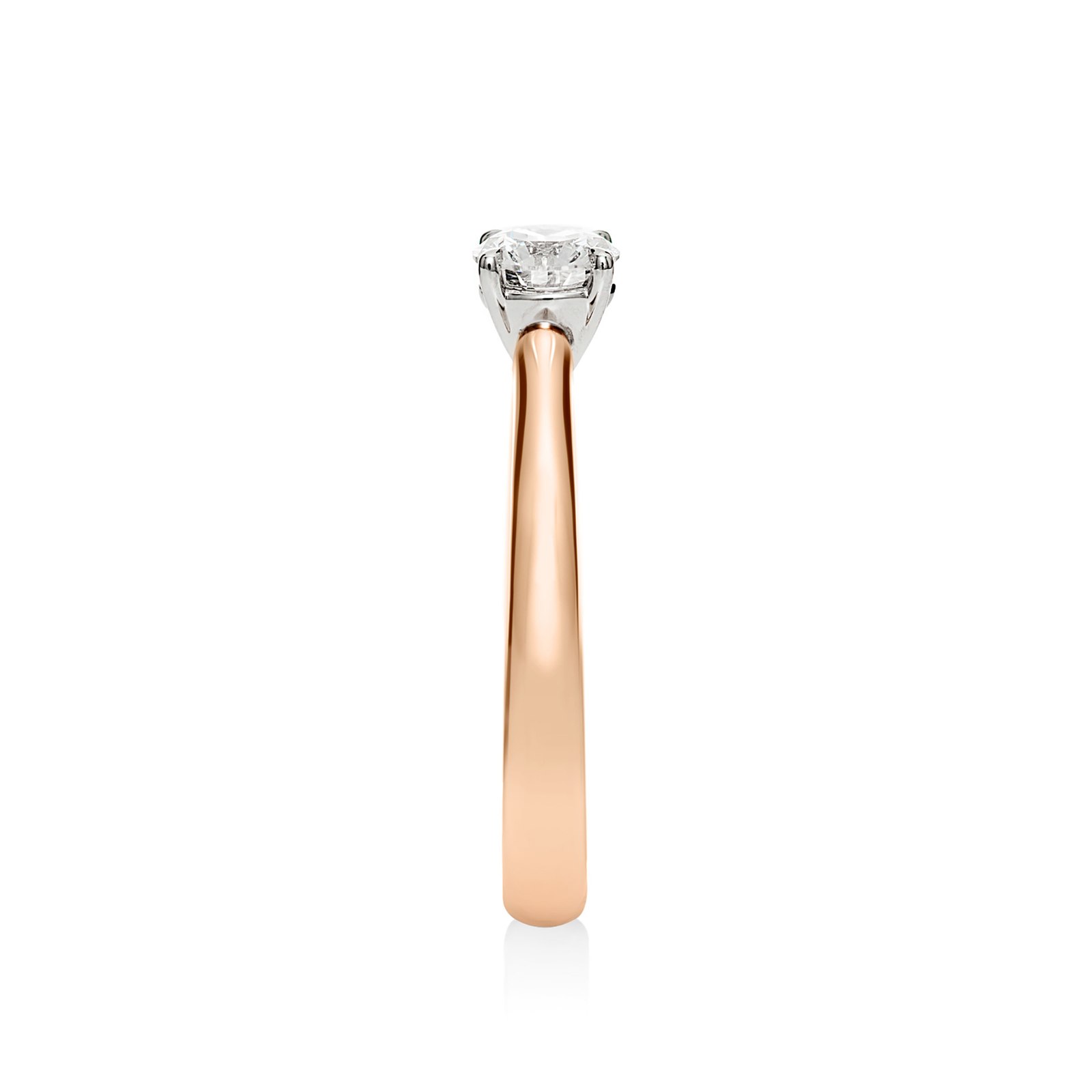 Mayors 18ct Rose Gold 0.50cttw Round Engagement Ring (F/SI1)