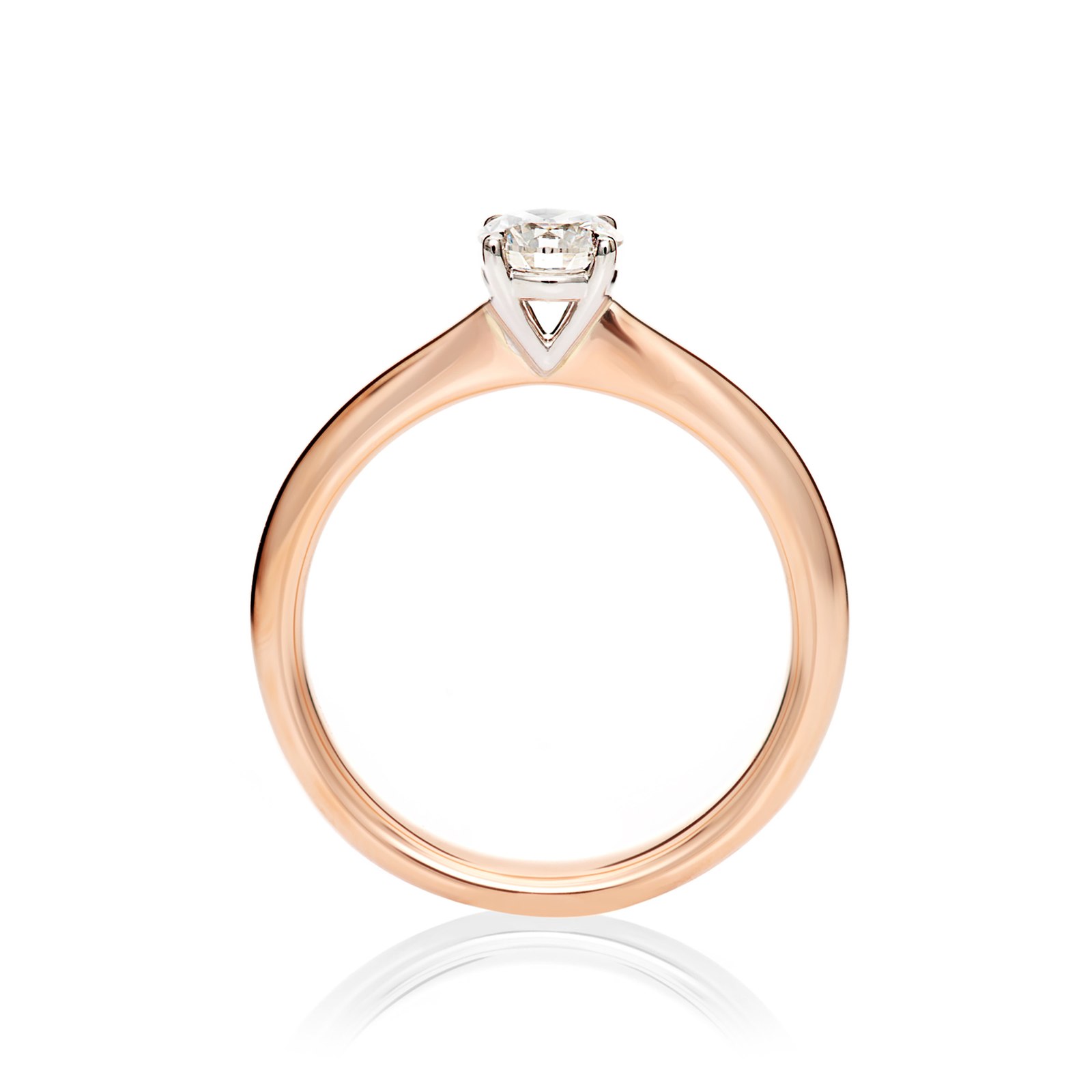 Mayors 18ct Rose Gold 0.50cttw Round Engagement Ring (F/SI1)