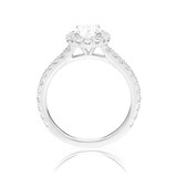 Mayors Platinum 1.23ct Oval Halo Engagement Ring (F/SI1)