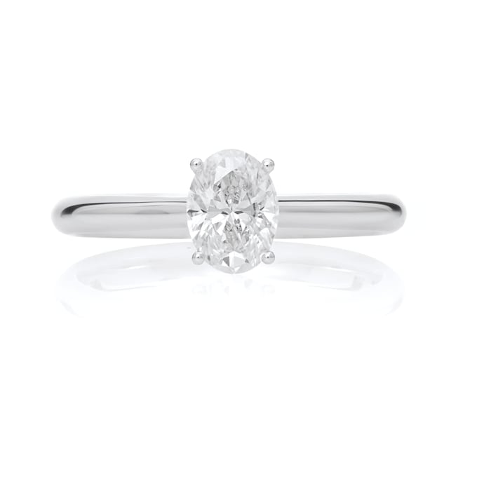 Mayors Platinum 0.70ct Oval Engagement Ring (F/SI1)