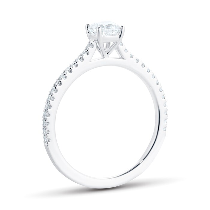 Mayors Platinum 0.70ct Cushion Engagement Ring (F/VS1)