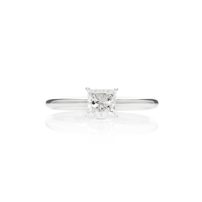 Mayors Platinum 0.70ct Princess Cut Engagement Ring (F/VS1)