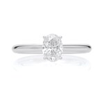 Mayors Platinum 0.70ct Oval Engagement Ring (F/VS2)