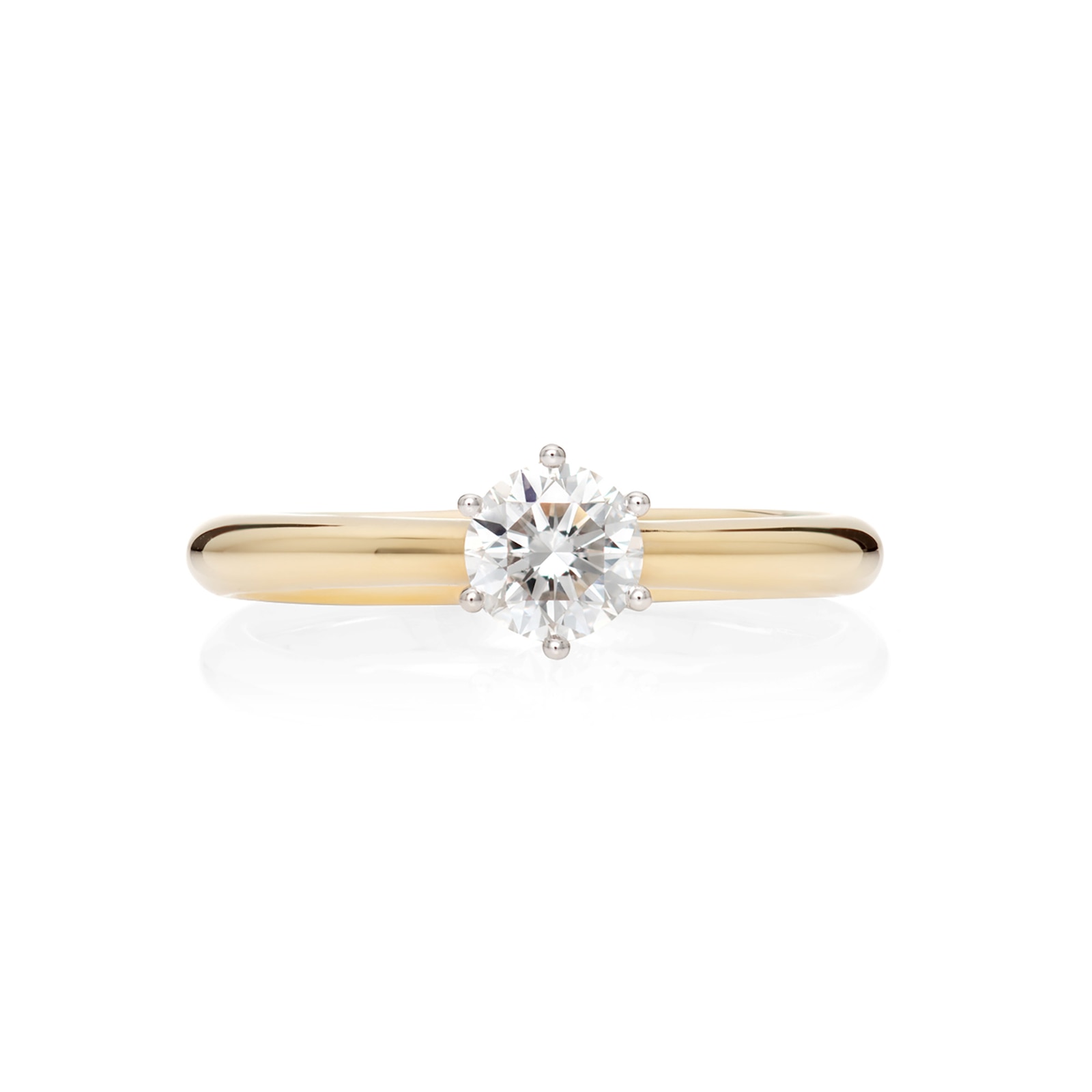 Mayors 18ct Yellow Gold 0.50cttw Round Engagement Ring (G/SI1)