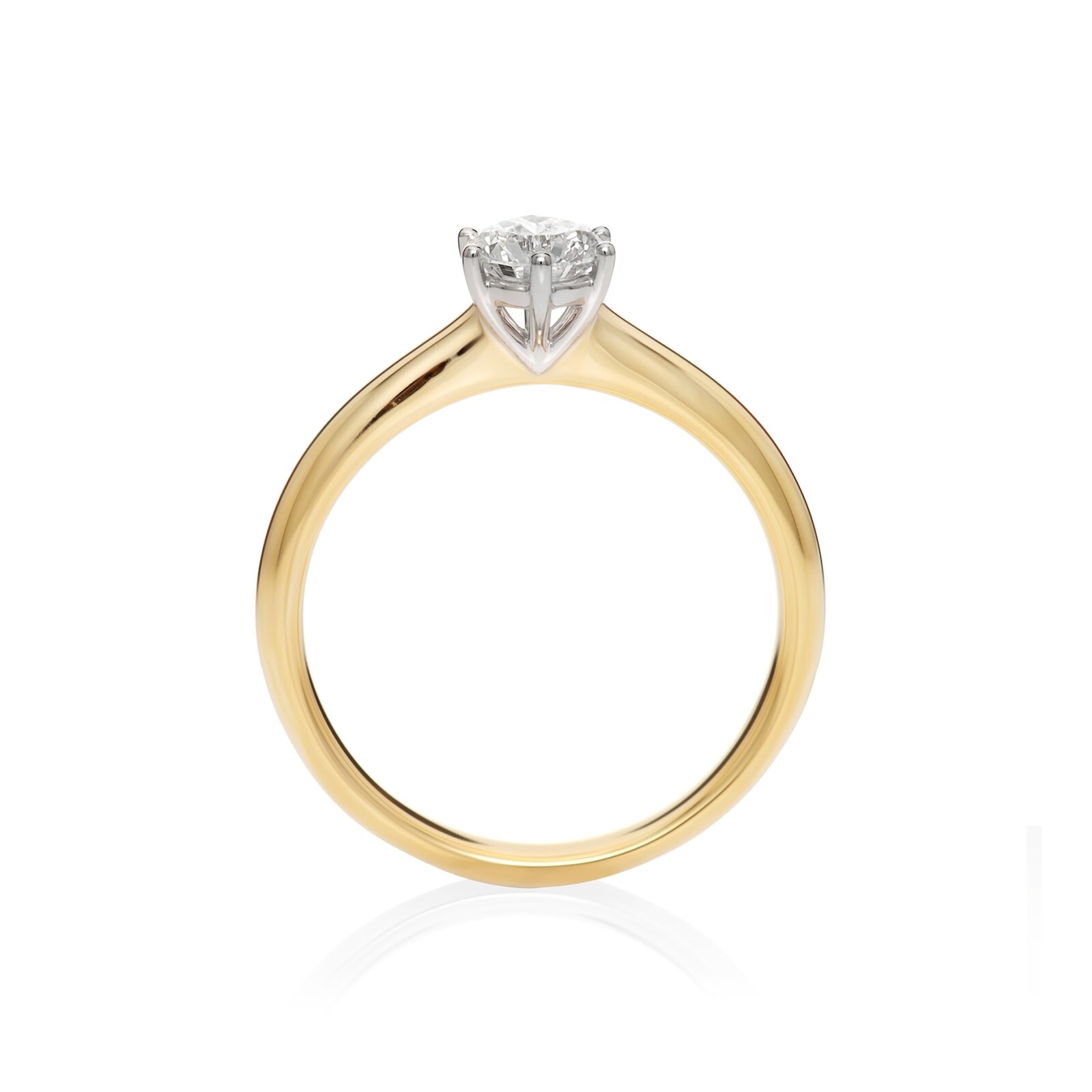 Mayors 18ct Yellow Gold 0.50cttw Round Engagement Ring (G/SI1)