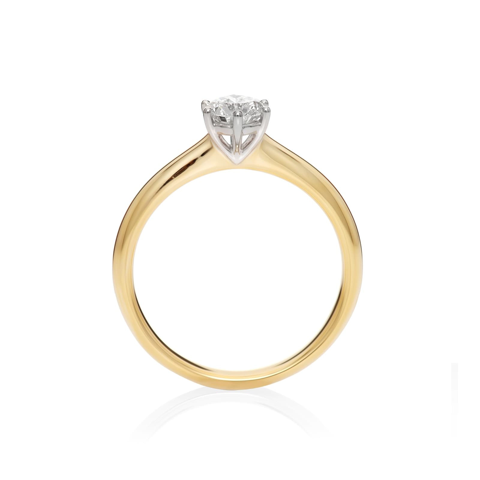 Mayors 18ct Yellow Gold 0.50ct Round 6 Prong Solitaire Engagement Ring