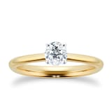 Mayors 18ct Yellow Gold 0.50ct 4 Prong Solitaire Engagement Ring
