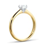 Mayors 18k Yellow Gold 0.54cttw Round Brilliant Cut Solitaire 4 Prong Engagement Ring