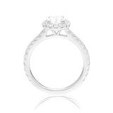 Mayors Platinum 1.23ct Oval Halo Engagement Ring (G/SI1)