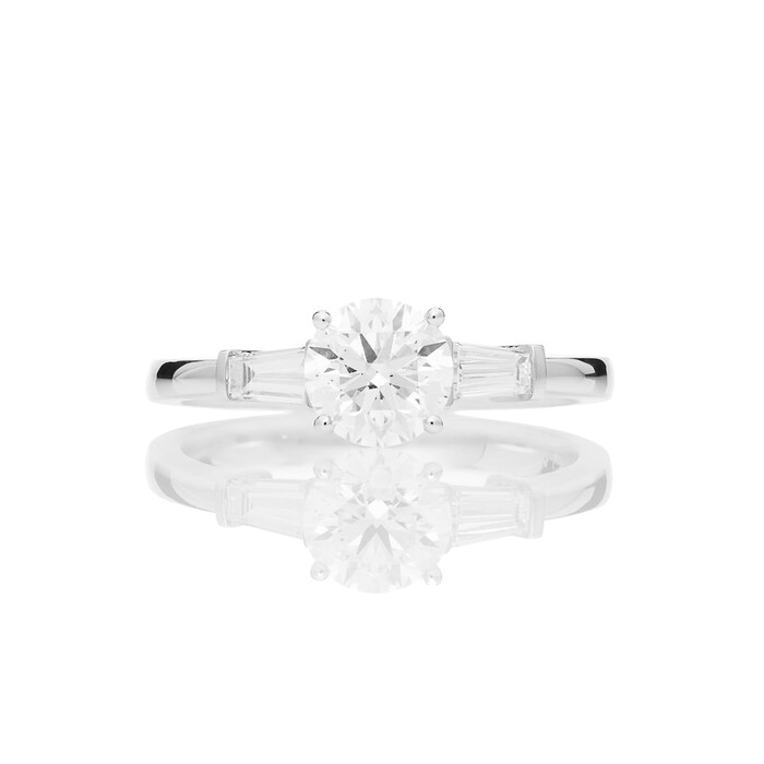 Mayors Platinum 1.34ct Round 3 Stone Engagement Ring (G/SI1)