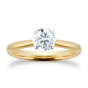 Mayors 18k Yellow Gold 1.00cttw Round Engagement Ring (G/SI1)