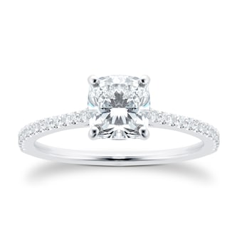 Mayors Platinum 1.35ct Cushion Engagement Ring (G/SI1) Mayors Platinum 1.35ct Cushion Engagement Ring (G/SI1)
