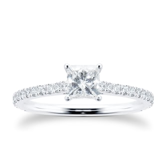 Mayors Platinum 1.00ct Princess Cut Engagement Ring (G/VS1) Mayors Platinum 1.00ct Princess Cut Engagement Ring (G/VS1)