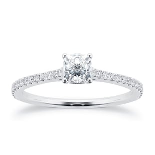 Mayors Platinum 0.70ct Cushion Engagement Ring (H/VS2)