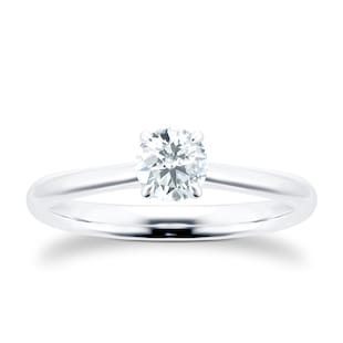 Mayors Platinum 0.70ct Round Engagement Ring (H/VS2)