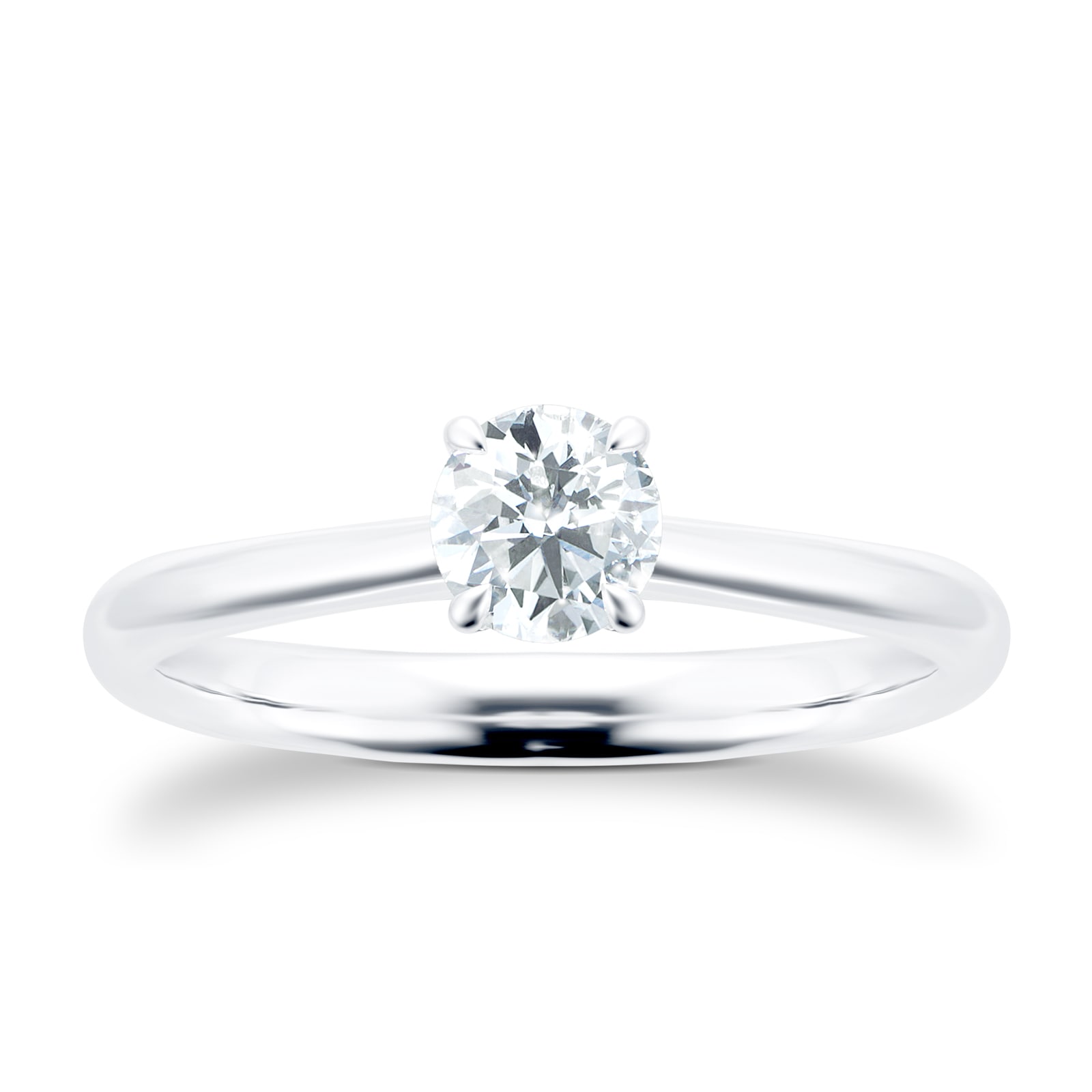 Mayors Platinum 0.70ct Round Engagement Ring (H/VS2)