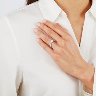 Mayors Platinum 0.70ct Round Engagement Ring (H/VS2)