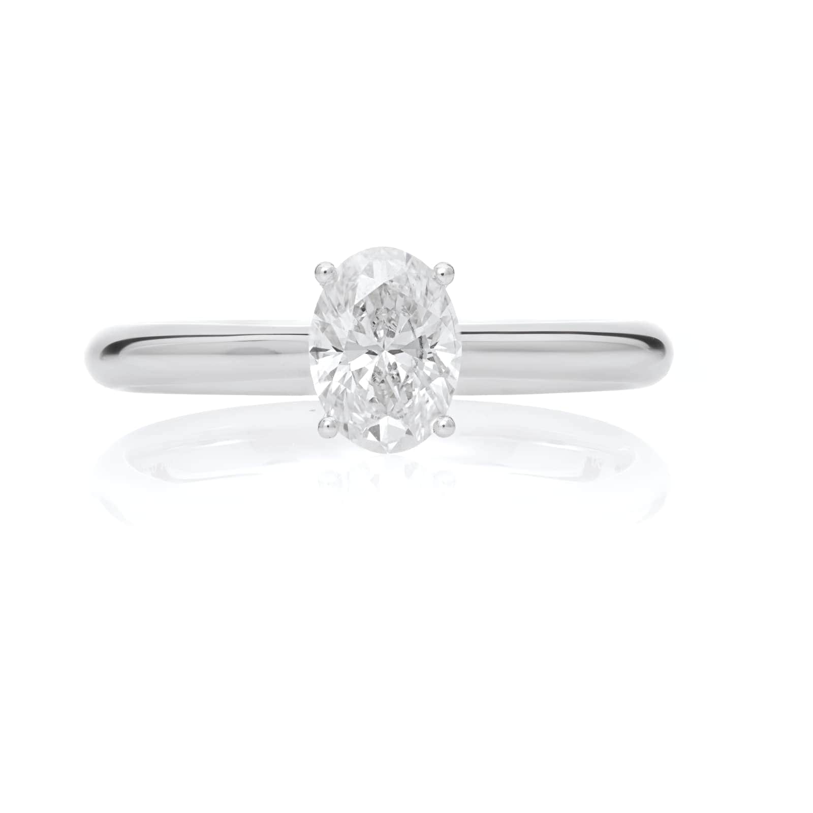 Mayors Platinum 0.70ct Oval Engagement Ring - Ring Size 7.5