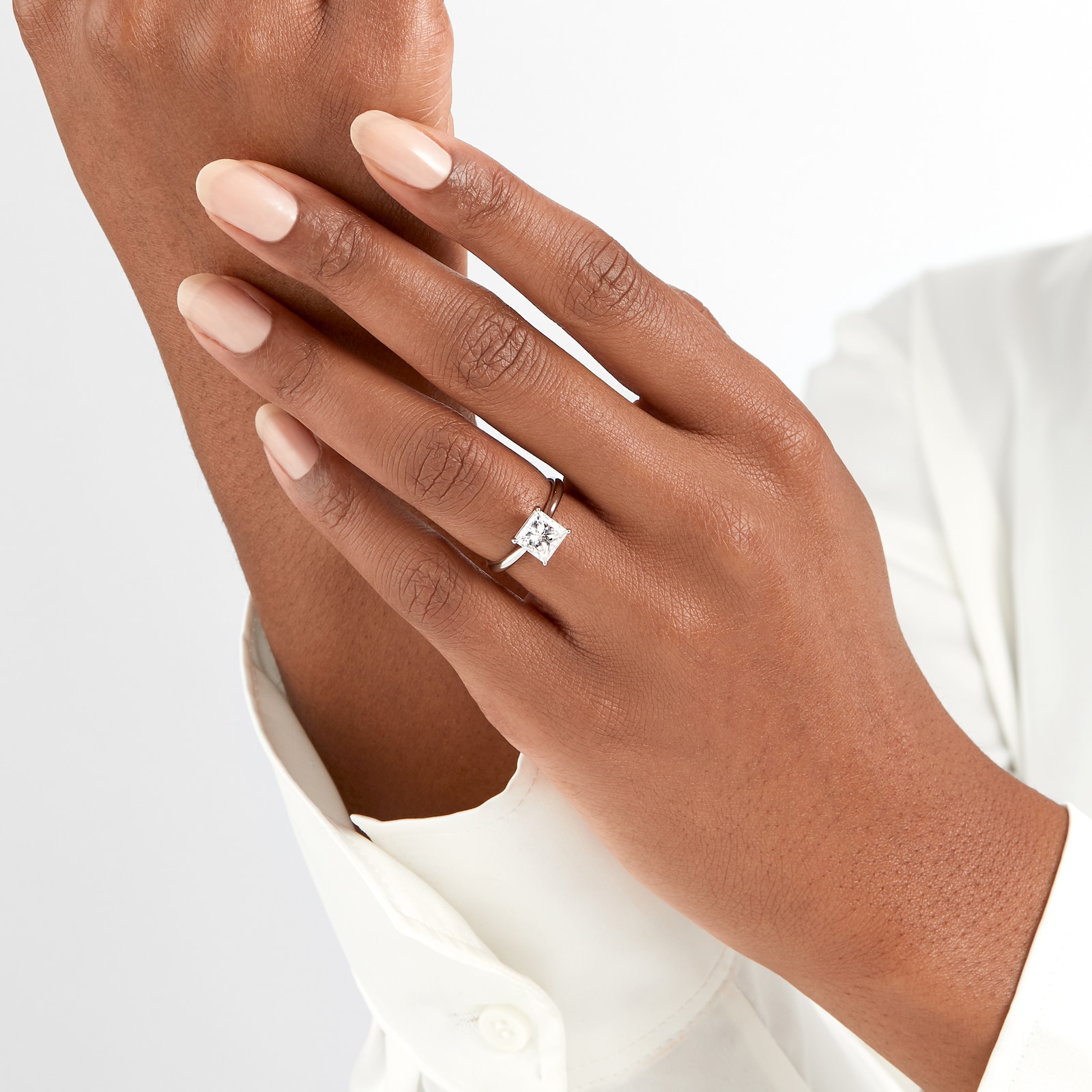 Mayors Platinum 2.00ct Princess Cut Engagement Ring - Ring Size 4.5