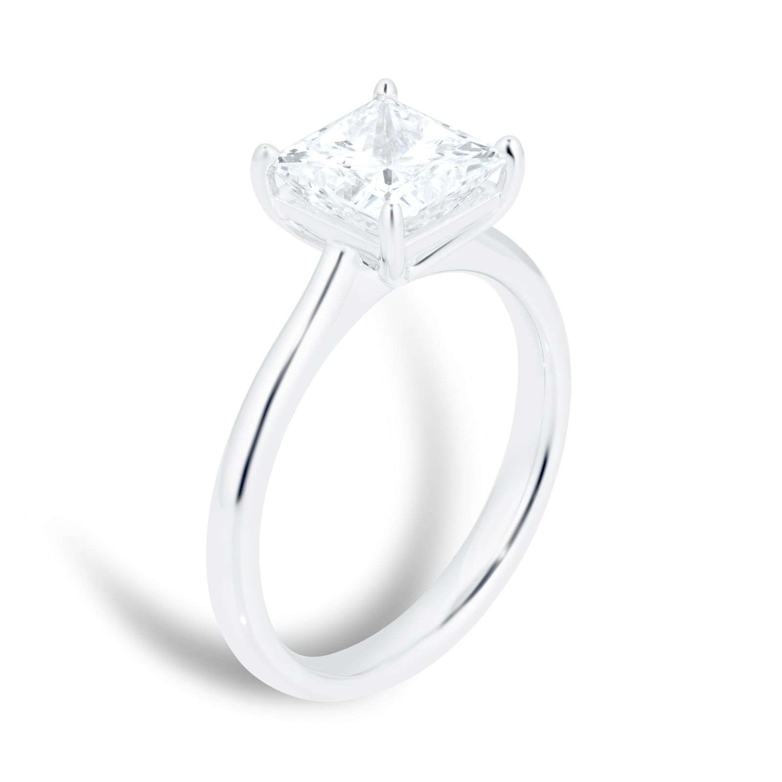 Mayors Platinum 2.00ct Princess Cut Engagement Ring - Ring Size 4.5
