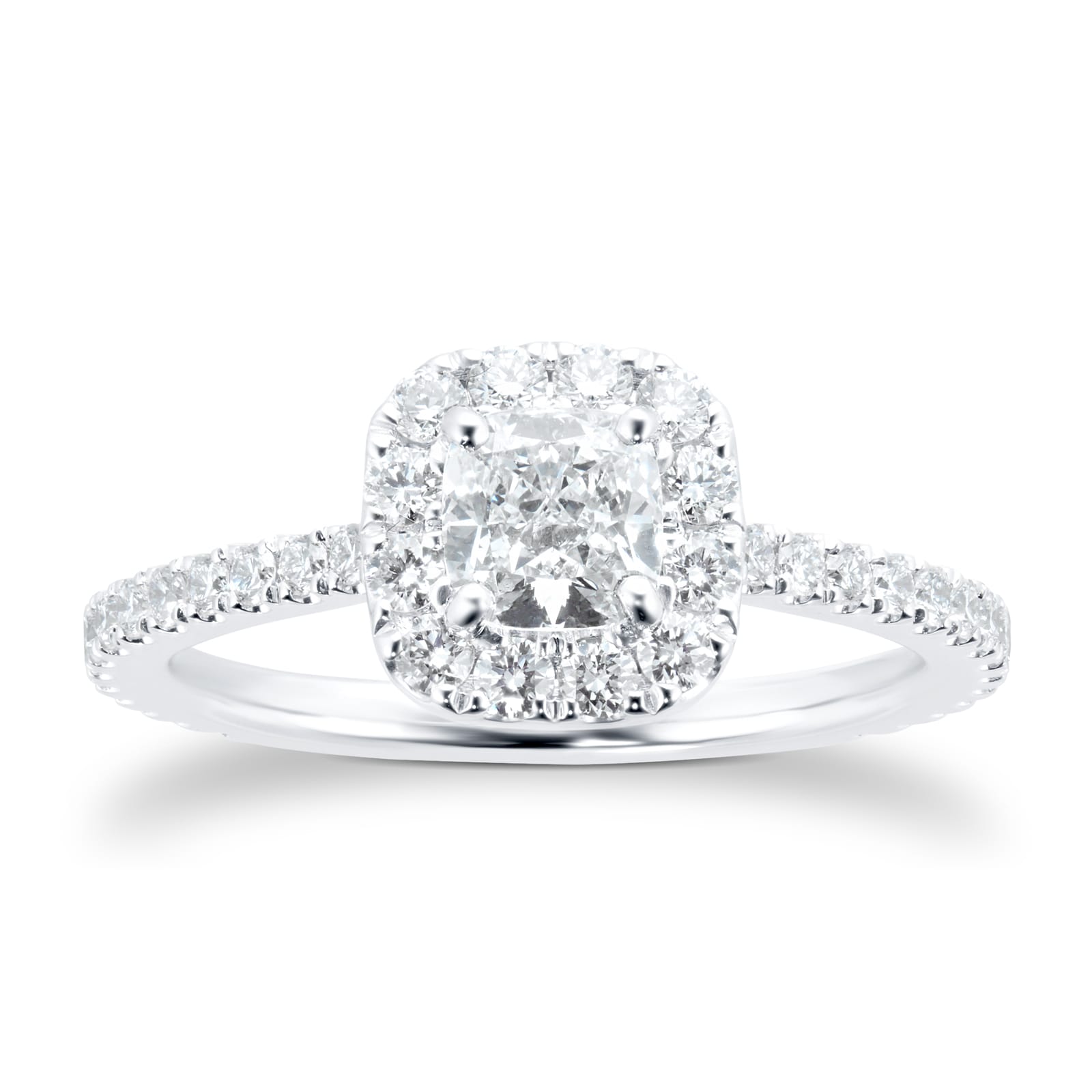 Cushion cut single 2025 halo engagement rings